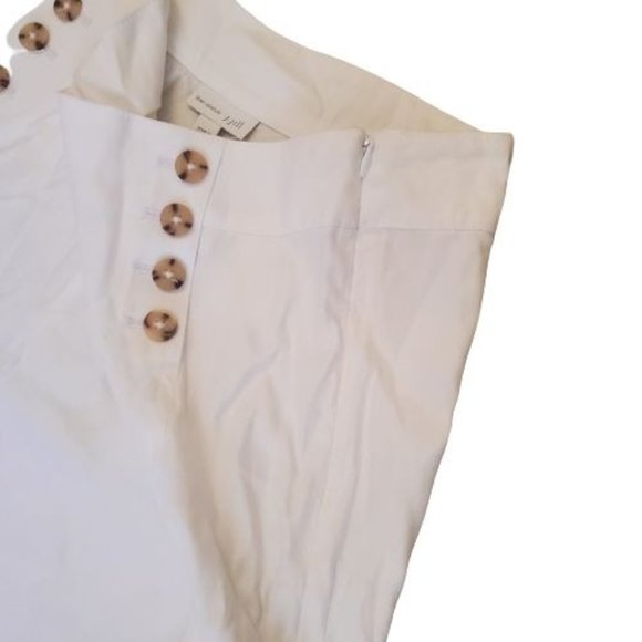 J.Jill Women's White Linen Stretch Sailor Button Wide Leg Crop Pants Size 16 NWT - Picture 7 of 15